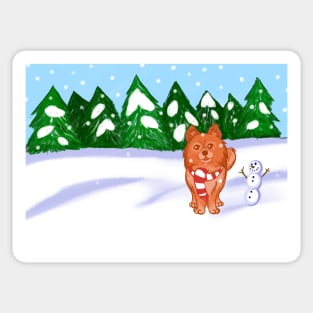 Snow Puppy Sticker